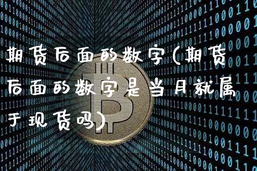 期货后面的数字(期货后面的数字是当月就属于现货吗)_https://www.huakunhengjia.com_期货资讯_第1张